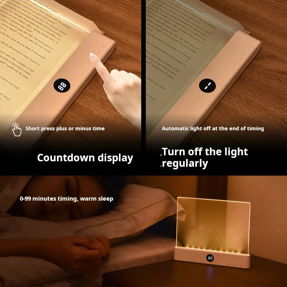 Vokuran Rechargeable LED Book Light for Reading in Bed - Eye-Caring Clip-on Reading Lamp with Adjustable Brightness, Type-C Cable Included