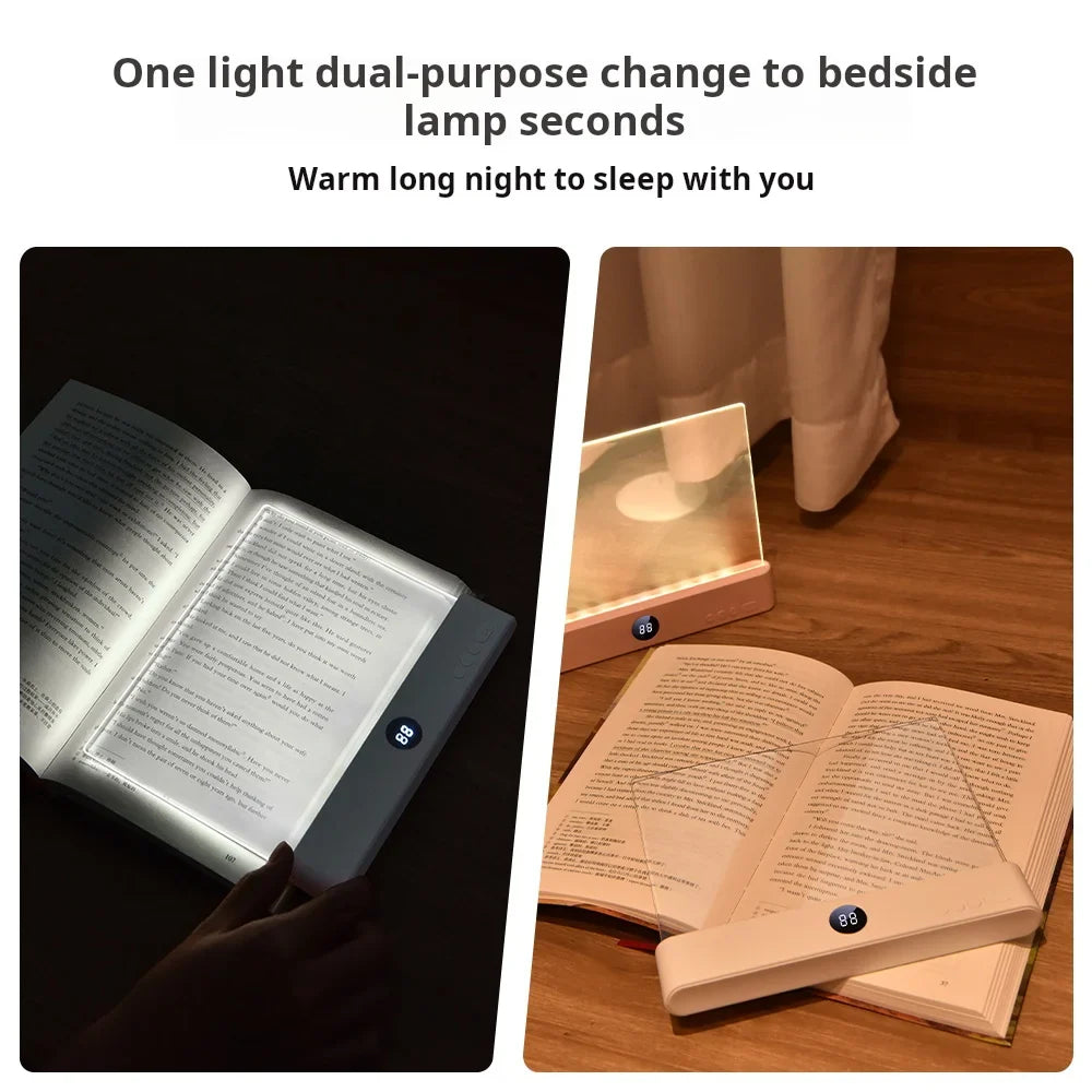 Vokuran Rechargeable LED Book Light for Reading in Bed - Eye-Caring Clip-on Reading Lamp with Adjustable Brightness, Type-C Cable Included