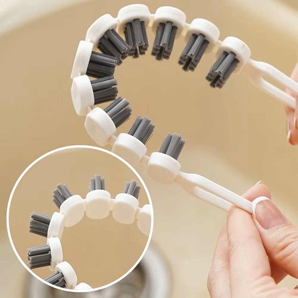 Vokuran Slim Crevice Cleaning Brush for Kitchen Faucet and Bathroom Grout - 1-Piece Heavy Duty Narrow Gap Scrubbing Tool