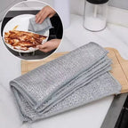 Premium Non-Scratch Wire Mesh Cleaning Cloths - Reusable Heavy-Duty Dishwashing and Surface Scrubbing Cloths by Vokuran