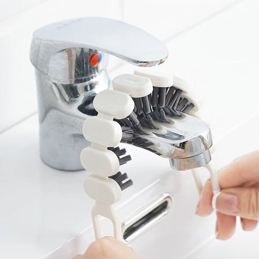 Vokuran Slim Crevice Cleaning Brush for Kitchen Faucet and Bathroom Grout - 1-Piece Heavy Duty Narrow Gap Scrubbing Tool