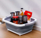 Vokuran 3-in-1 Collapsible Cutting Board and Wash Basin - Portable Folding Kitchen Colander and Dish Tub, 1 Piece