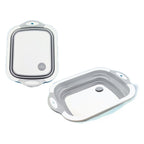 Vokuran 3-in-1 Collapsible Cutting Board and Wash Basin - Portable Folding Kitchen Colander and Dish Tub, 1 Piece