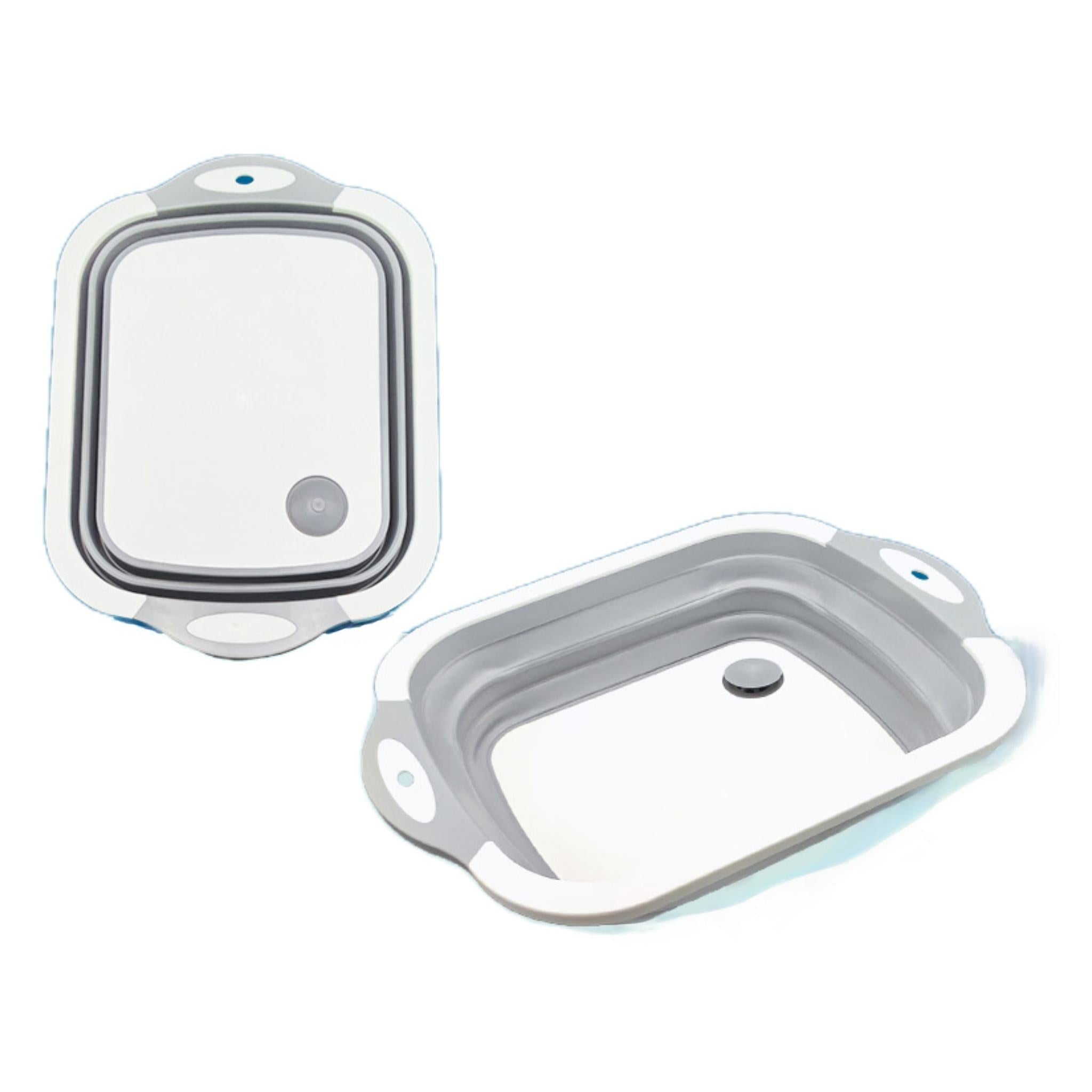 Vokuran 3-in-1 Collapsible Cutting Board and Wash Basin - Portable Folding Kitchen Colander and Dish Tub, 1 Piece