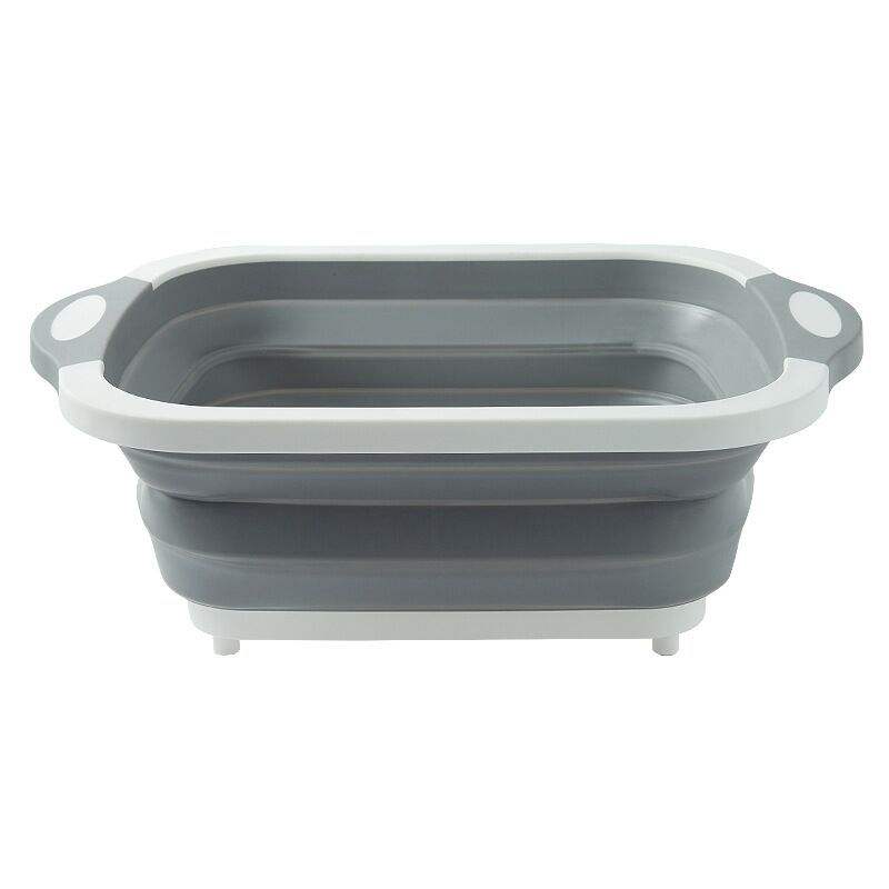 Vokuran 3-in-1 Collapsible Cutting Board and Wash Basin - Portable Folding Kitchen Colander and Dish Tub, 1 Piece
